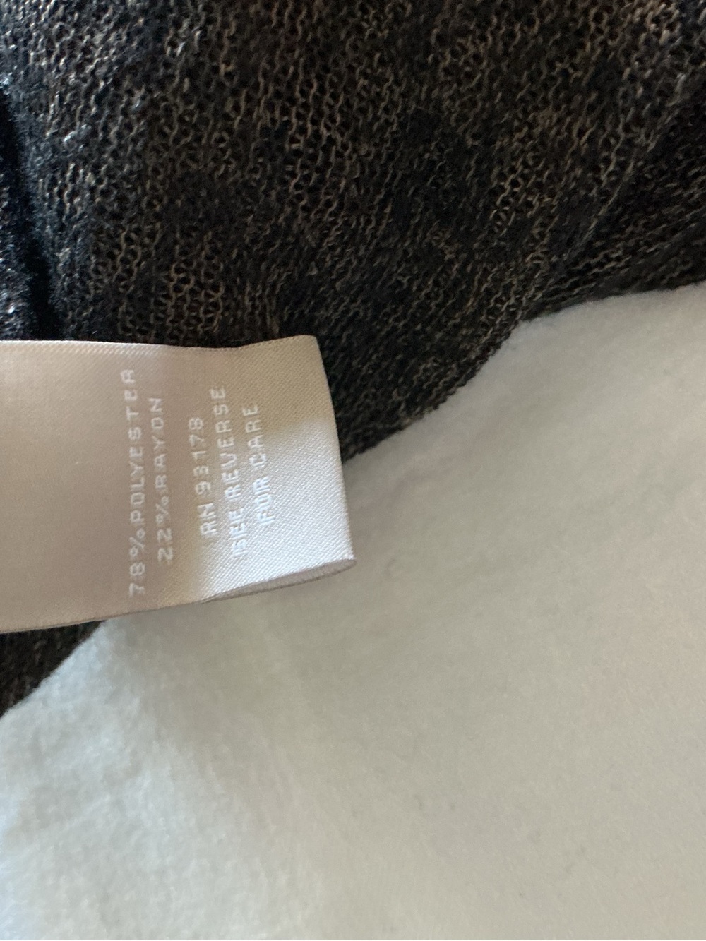 Joan Vass brown dolman sleeve large zipper top - Picture 8 of 8